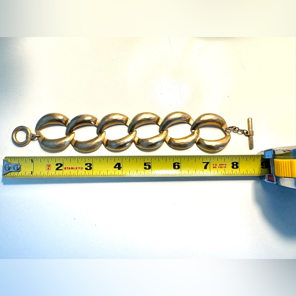 Chunky Gold Tone 8 1/2” Chain Bracelet - Picture 10 of 10